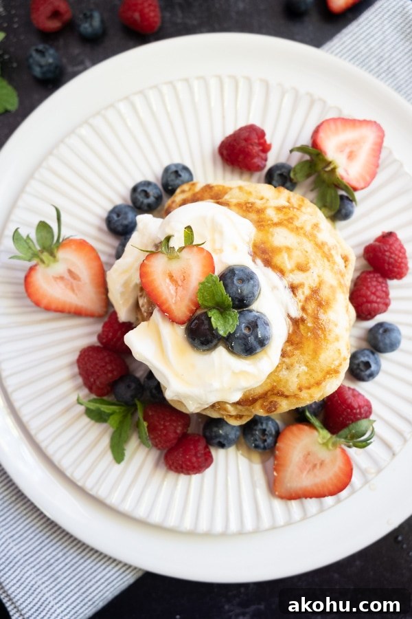 Pancakes with toppings