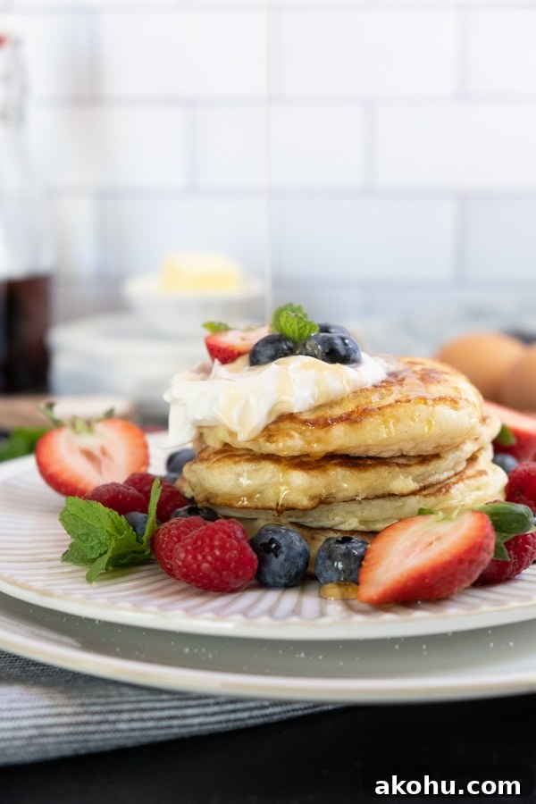 Served pancakes