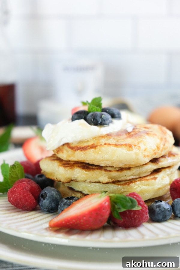 Pancakes with toppings