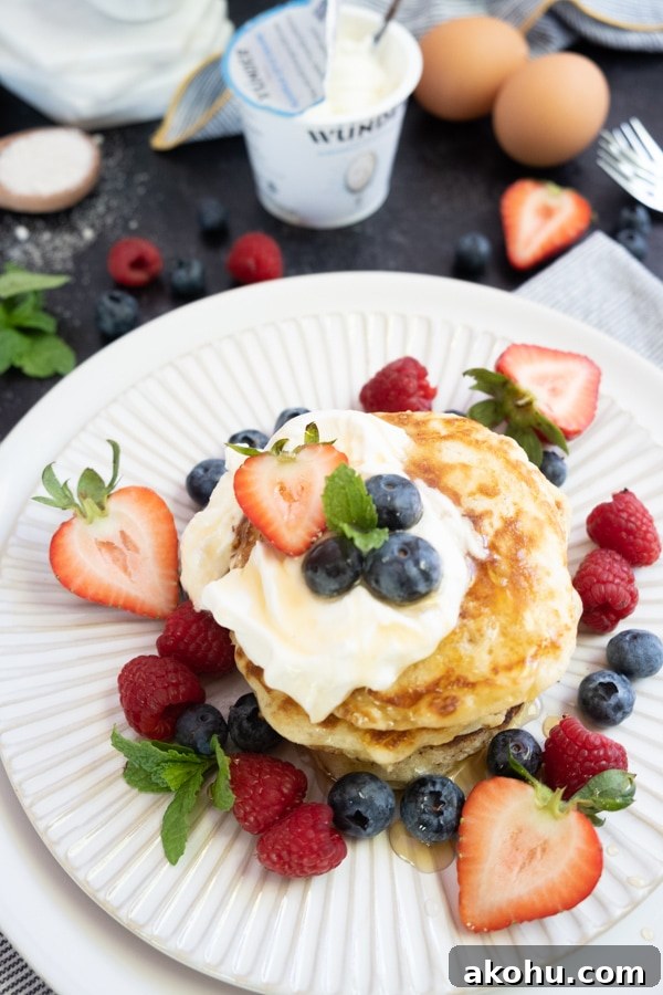 Pancakes on plate