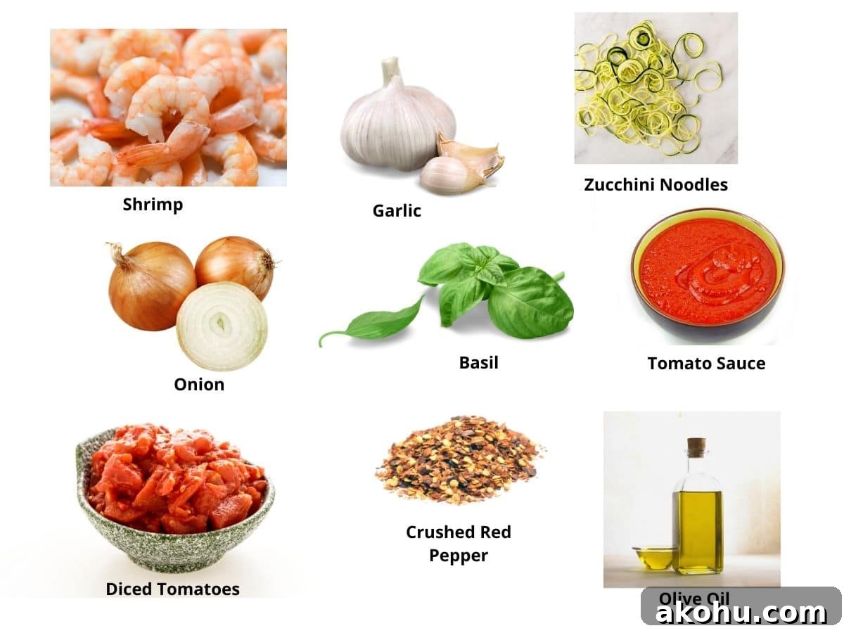 Photos of the fra diavolo ingredients.