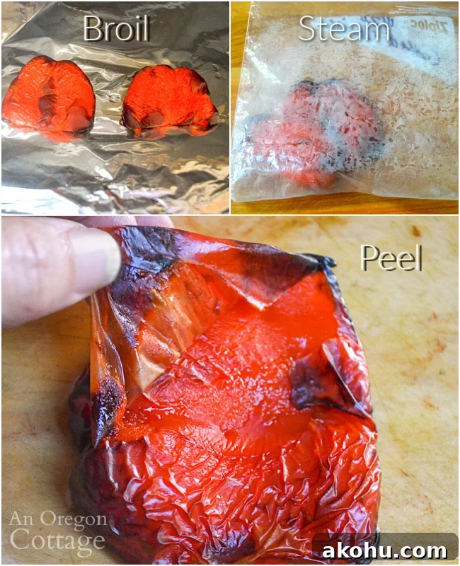 how to roast red peppers