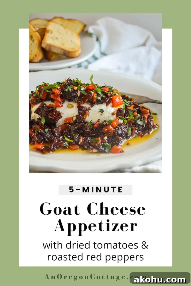 5 minute goat cheese appetizer