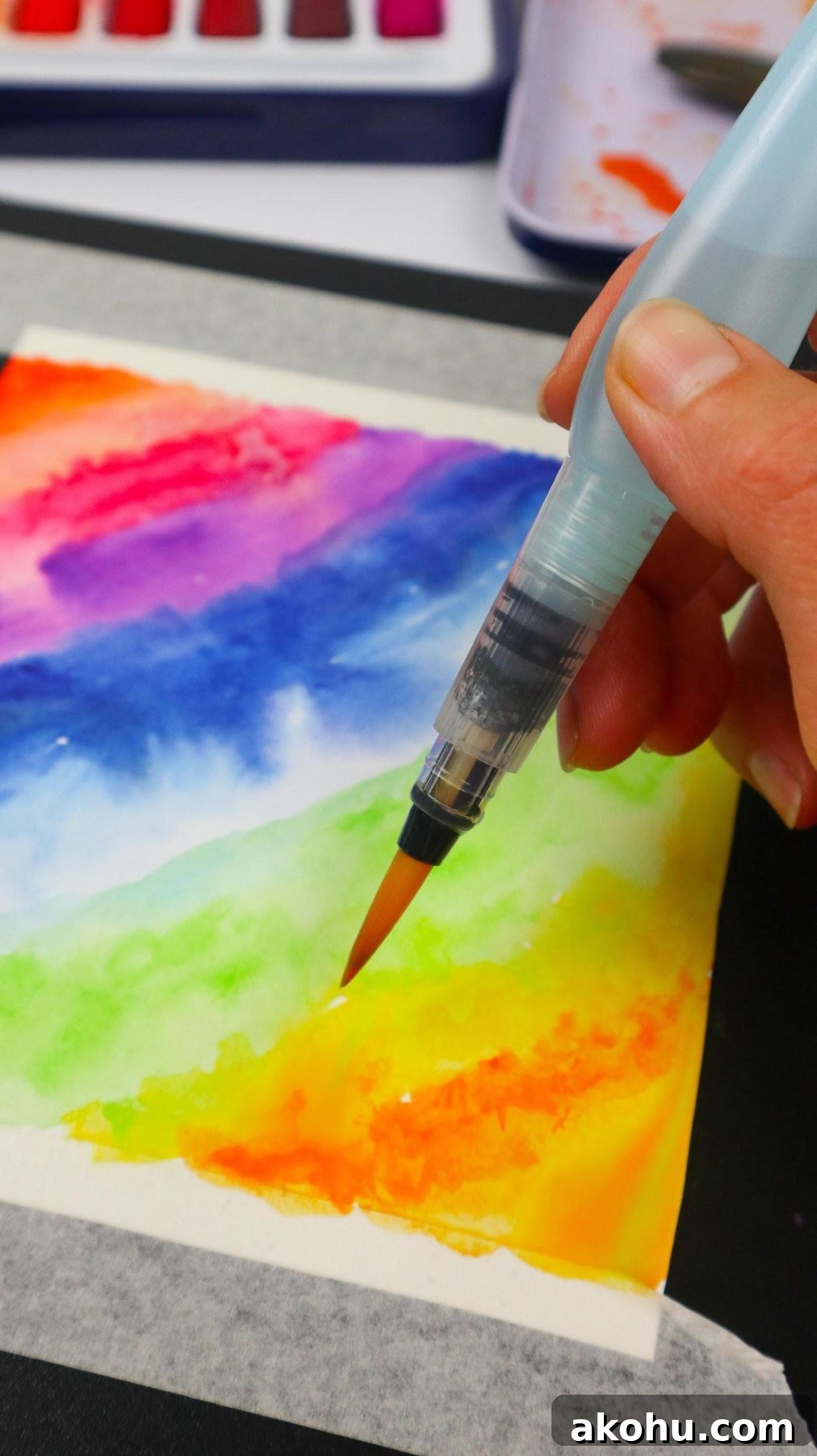 10 Watercolor Hacks for Beginners: Practical Tips & Tricks 14 paint with water brush pens
