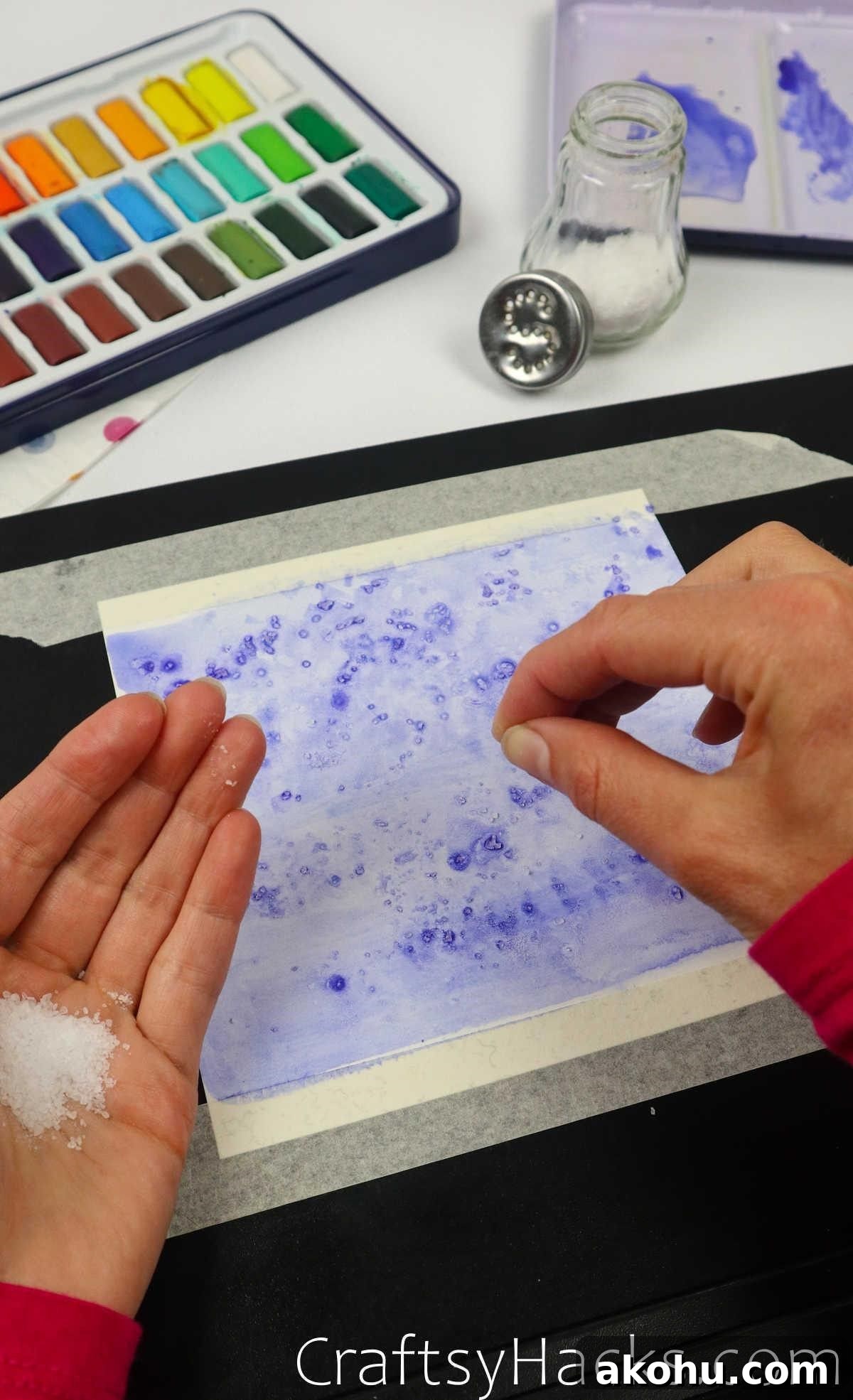 10 Watercolor Hacks for Beginners: Practical Tips & Tricks 7 use salt to create texture and patterns