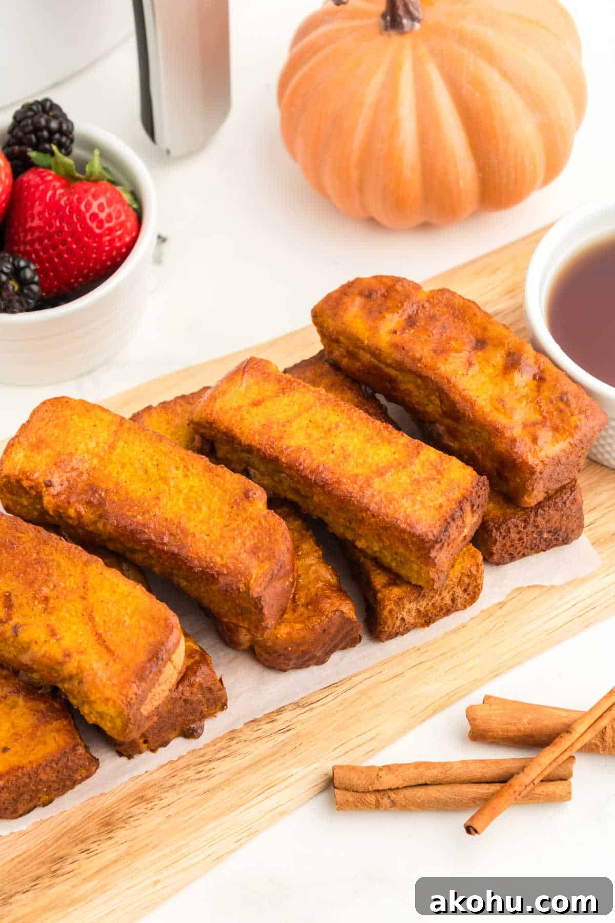 A pile of the recipe on a cutting board.