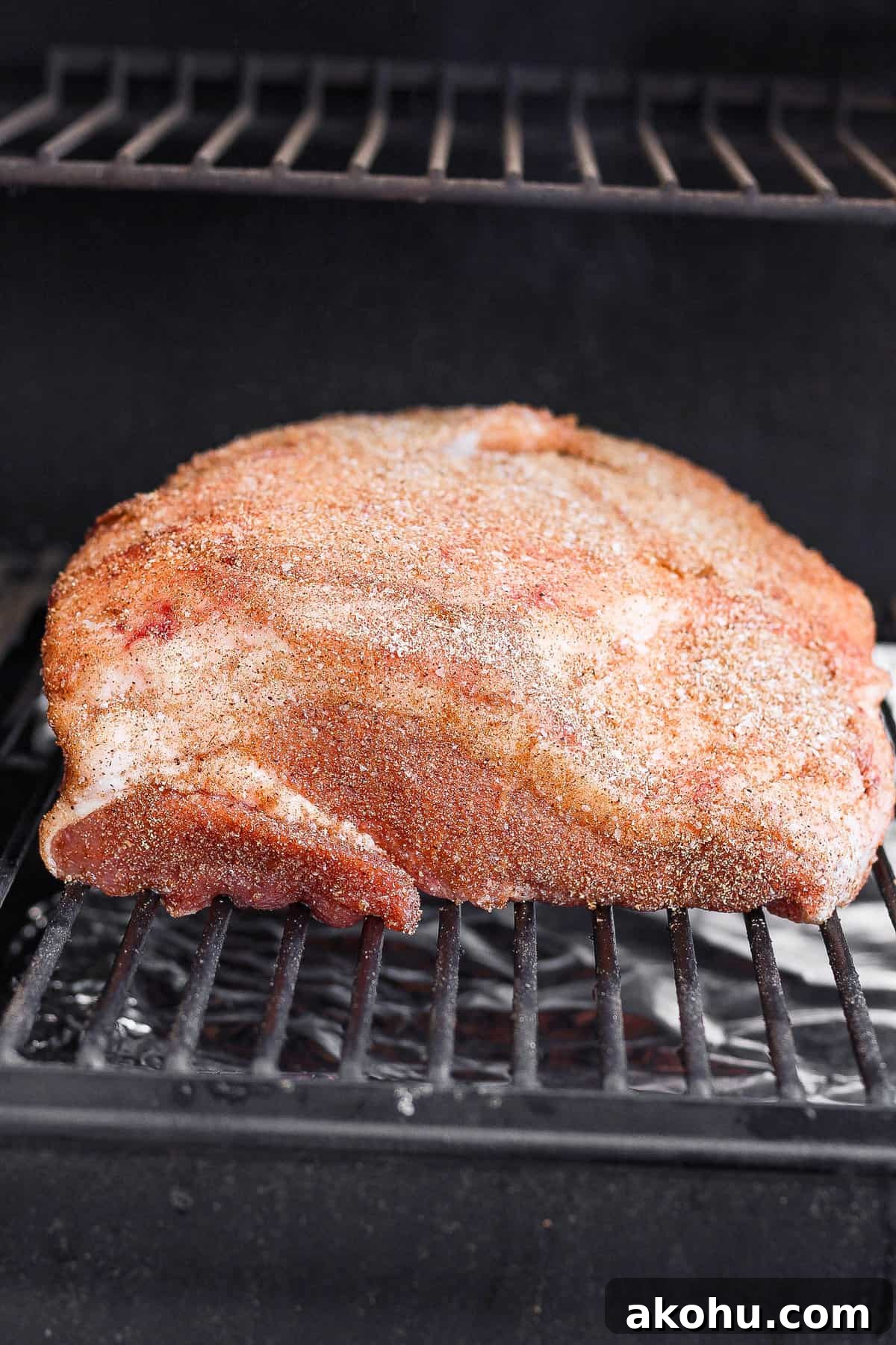 Ham on a smoker.