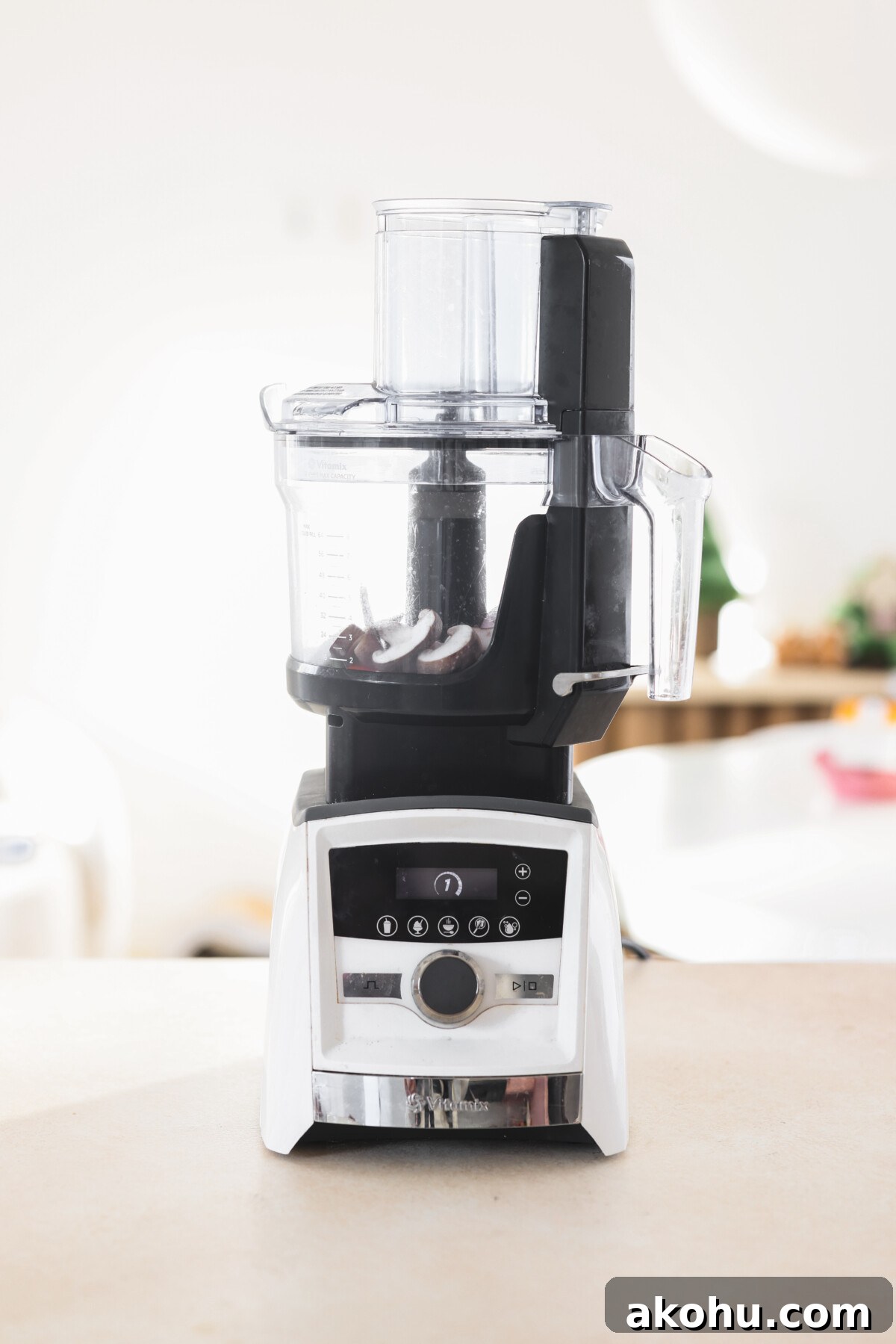 veggies in a food processor