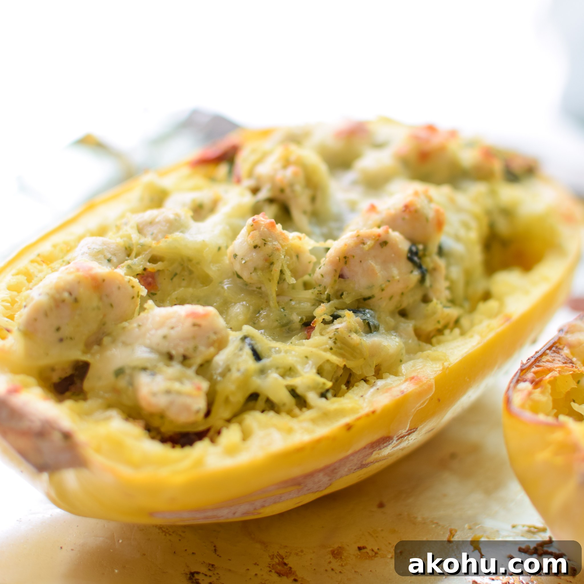 Image for Pesto Chicken Stuffed Spaghetti Squash