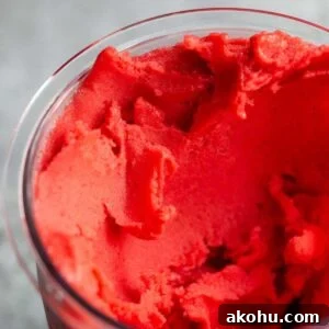 Ninja Creami strawberry sorbet