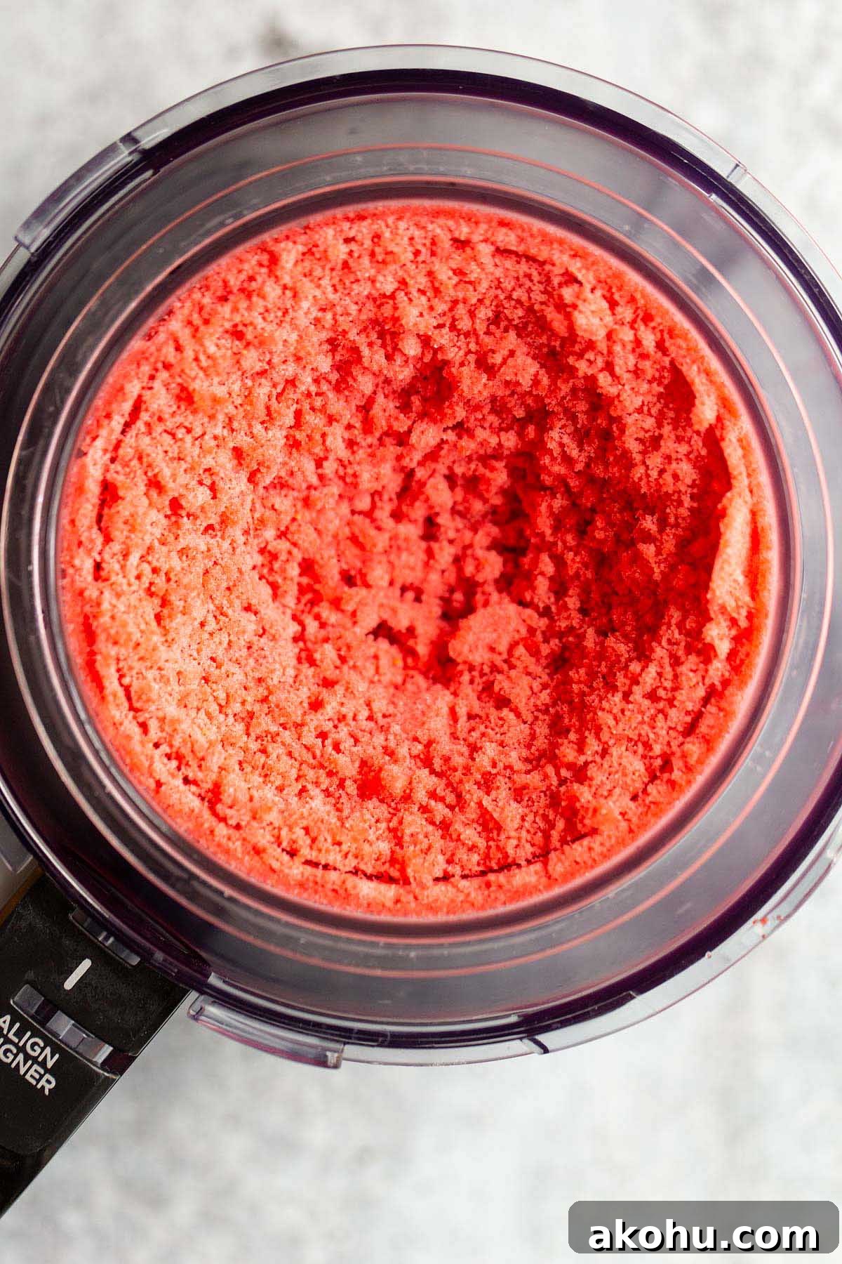 Making strawberry sorbet