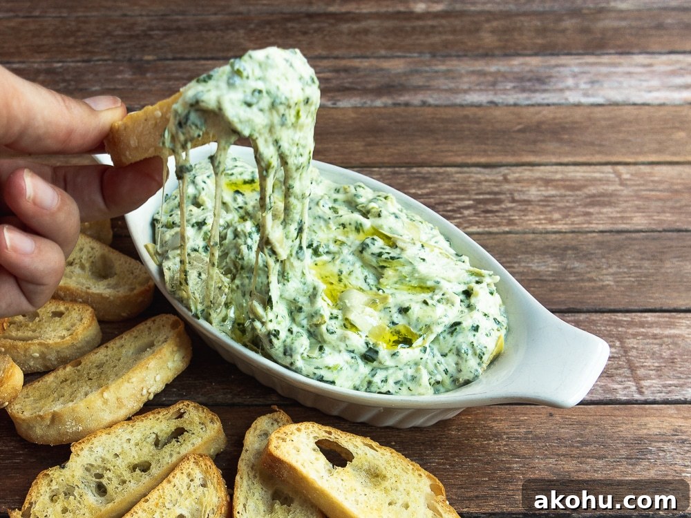 cheese spinach and artichoke dip
