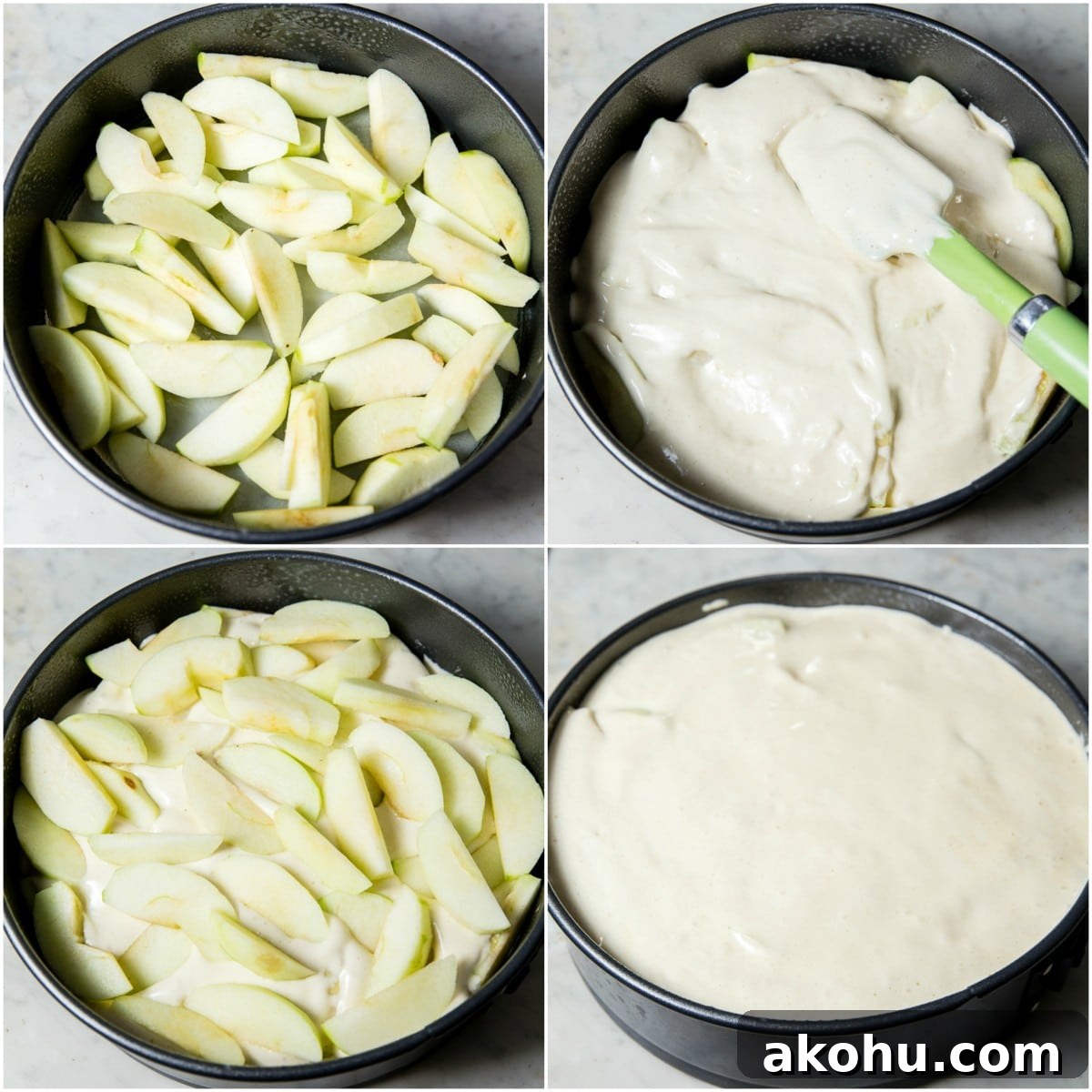 process shot of ingredients in baking dish