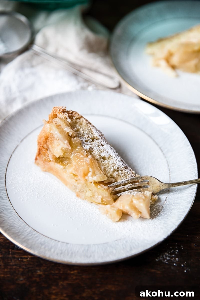 Apple Cake Slice on plate