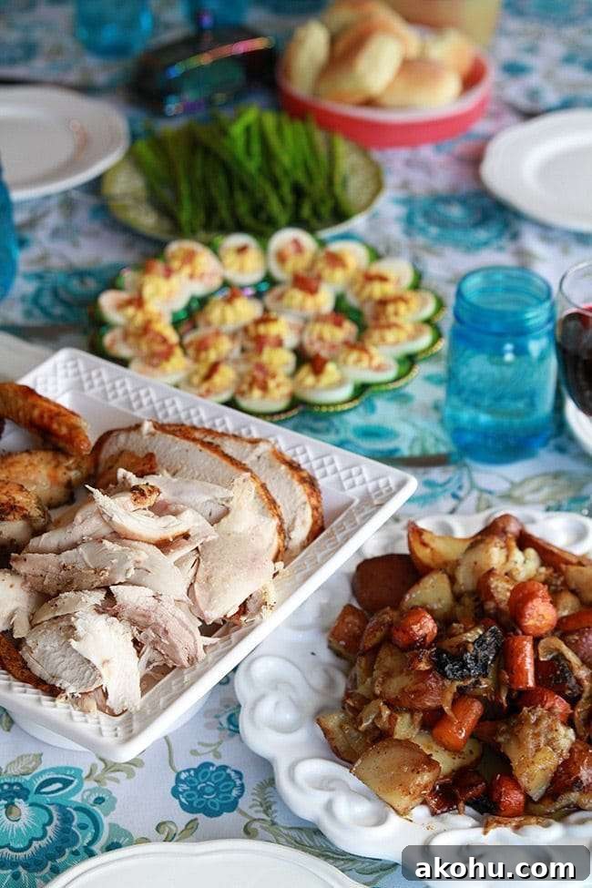 Herb and Butter Roasted Low-Carb Chicken Recipe 4 Herb & Butter Roasted Low Carb Chicken on a White Platter