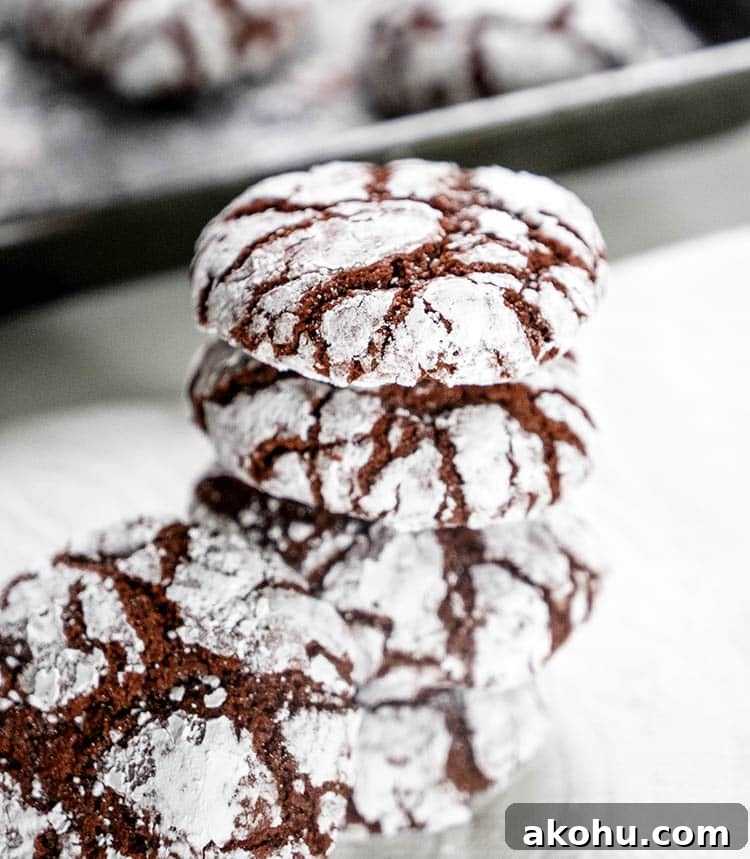 Chewy Red Velvet Crinkle Cookies 4 Red Velvet Cookie Crinkles