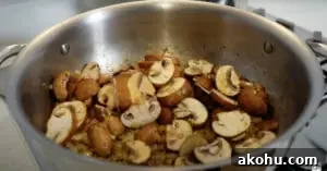 Beef Stroganoff Saute Mushrooms