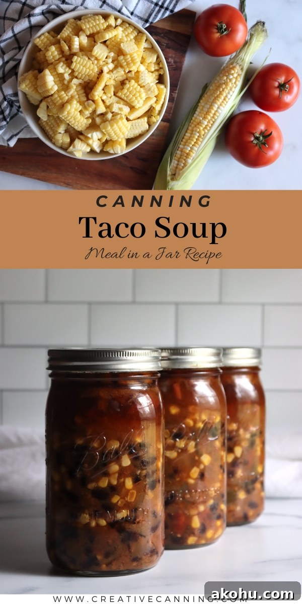 Pressure Canning Taco Soup