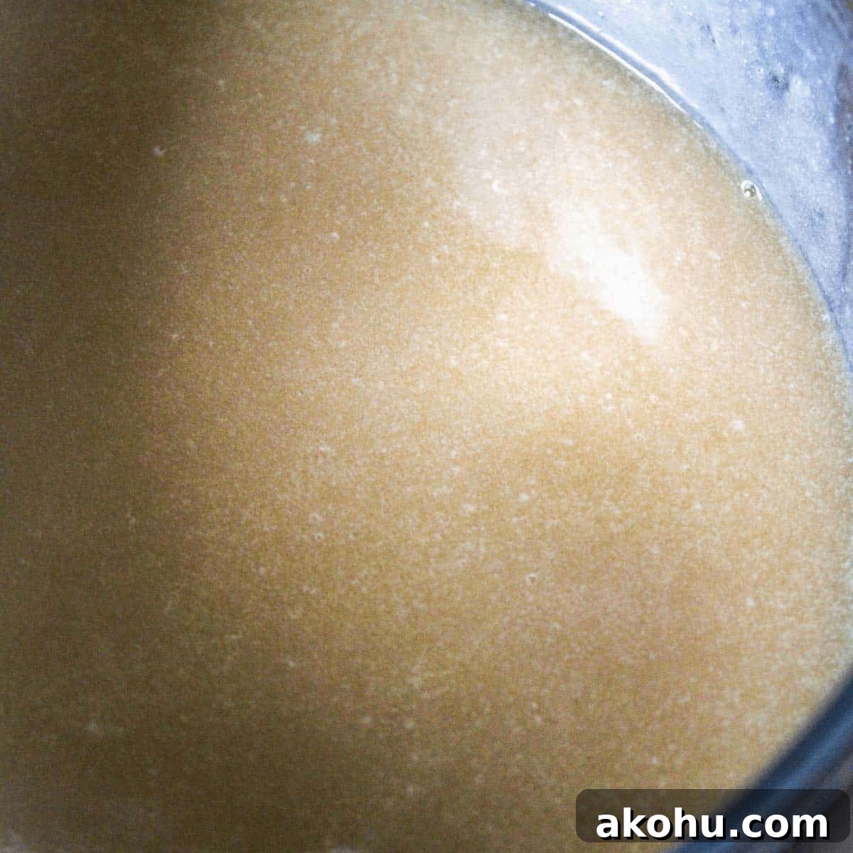 Buttermilk glaze in a suacepan.