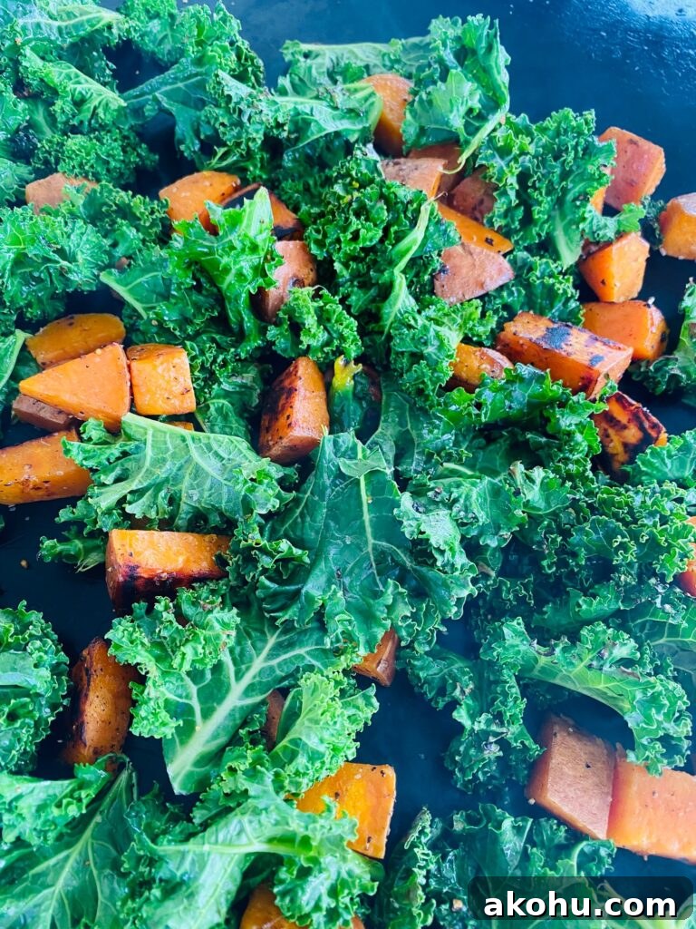 Blackstone Sweet Potatoes and Kale