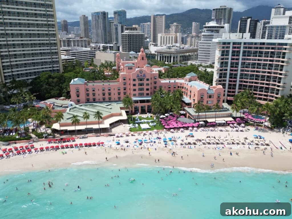 The Royal Hawaiian: The iconic pink hotel.