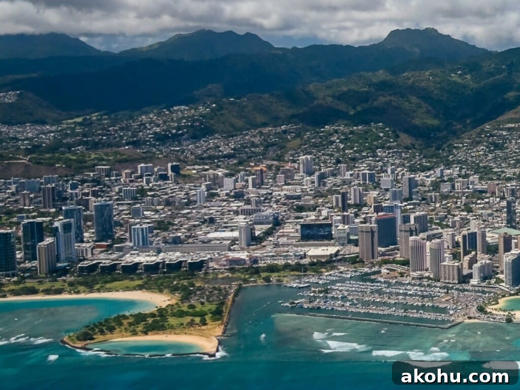 Waikīkī Beach aerial panoramic by Andy Stenz Photography (section 1 of 3).