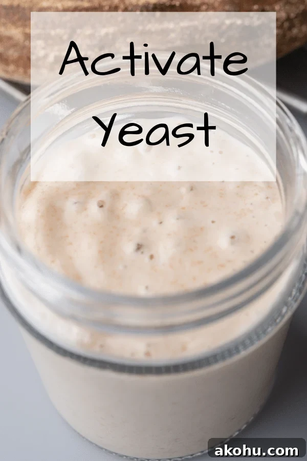 Homemade Bread for Beginners: Step-by-Step Video Guide 3 glass jar with foamy activated yeast inside