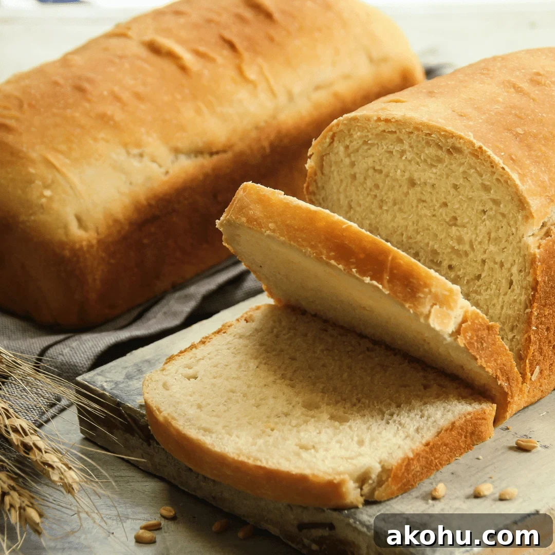 Homemade Bread for Beginners: Step-by-Step Video Guide 8 loaf of white bread cut on board