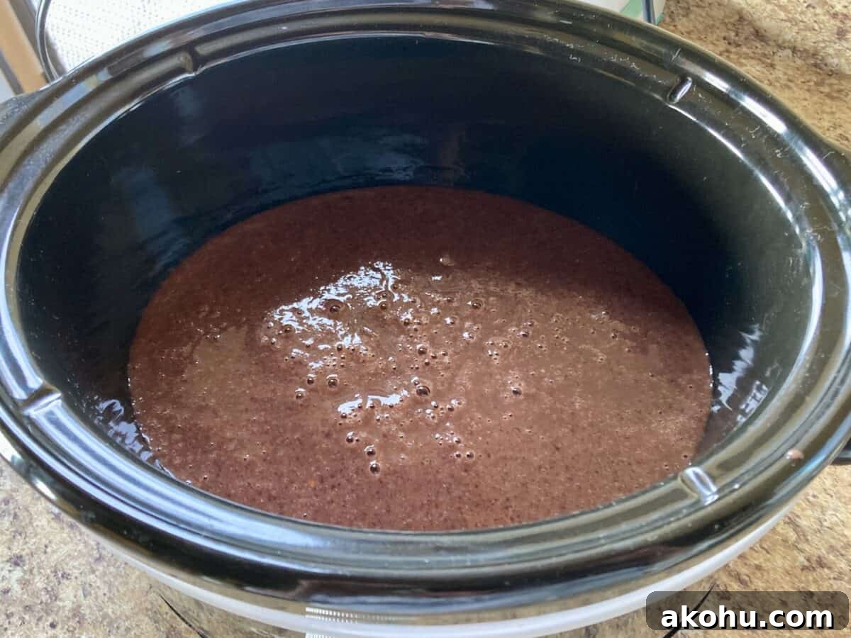Black bean soup in the slow cooker