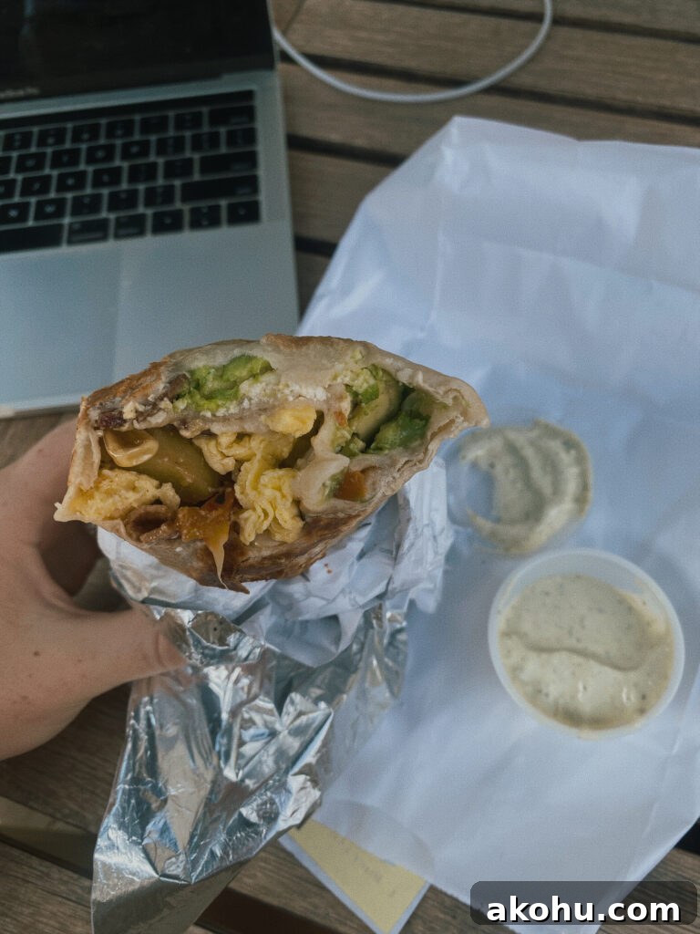 Skier’s Breakfast Burrito at Beaumont Bakery — What to Try Today 3 breakfast burrito