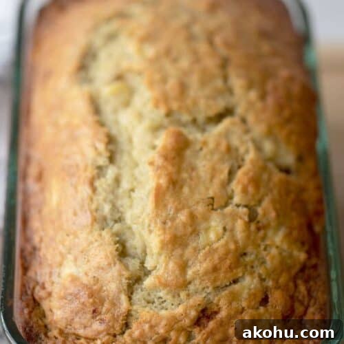 Moist Banana Bread Recipe From Scratch 9 banana bread recipe in a glass pan