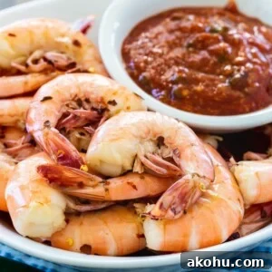 Shrimp cooked in beer served with roasted jalapeno cocktail sauce.