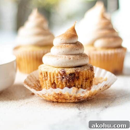 cinnamon cupcakes on a tray