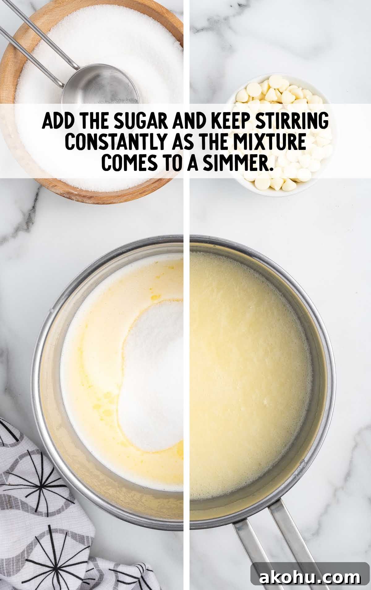 sugar added to the fudge ingredients