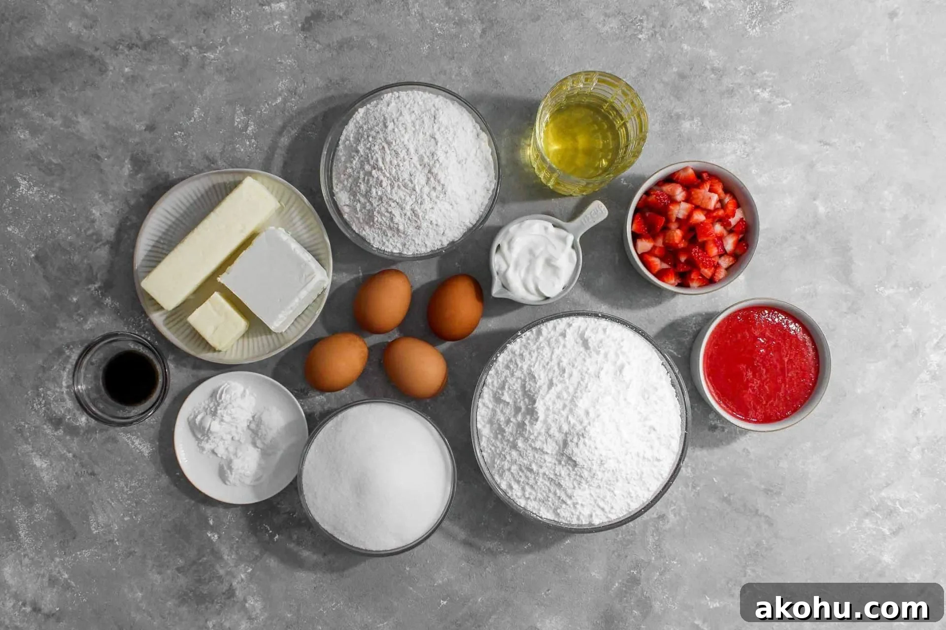 strawberry sheet cake ingredients