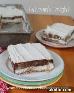 Mint Chocolate Chip Ice Cream Recipe and Tips for Perfect Flavor 15 Fat Man's Delight - layers of cheesecake and chocolate pudding