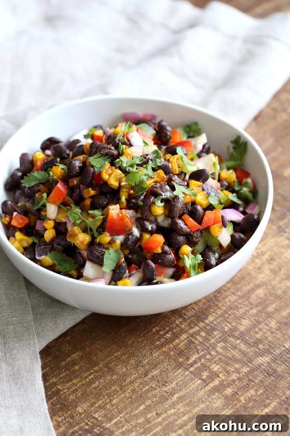 Mexican Street Corn Salad with Black Beans and Chipotle Mayo
