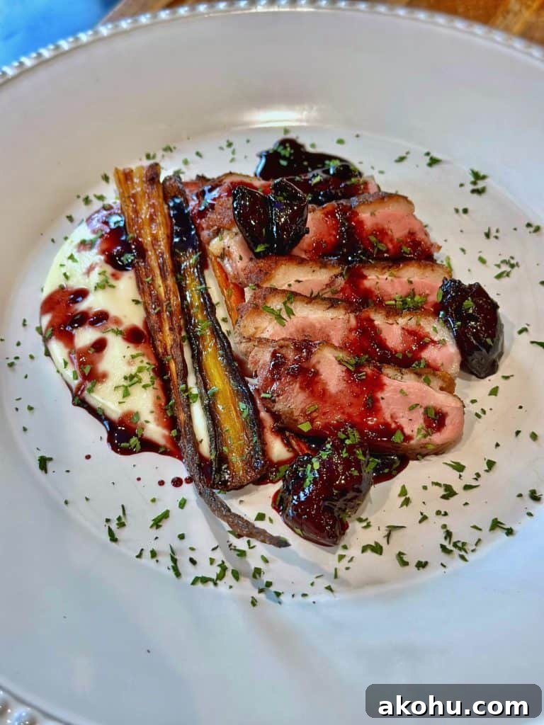 Sous-Vide Duck Breast with Rainbow Carrots, Cauliflower & Cherry Gastrique 2 img 2905 1