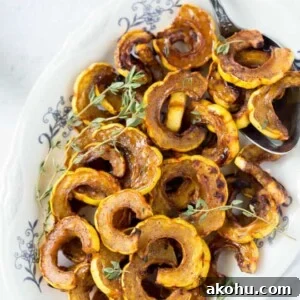 dish of baked delicata squash