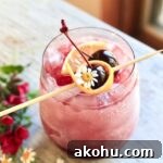 lemon cherry summer bourbon cocktail