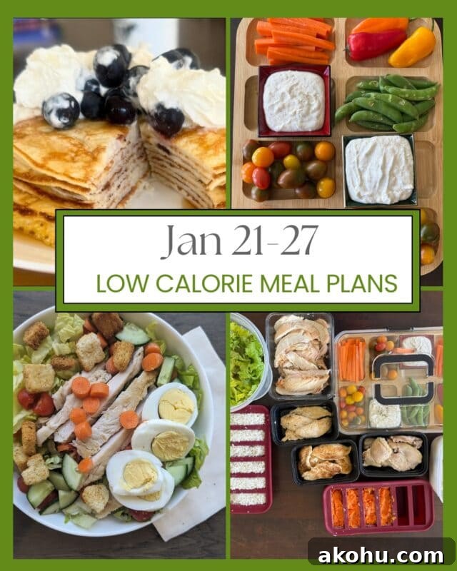 Jan 21-27 low calorie meals