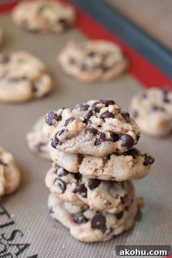 Oatmeal Chocolate Chip Cookies to Boost Milk Supply 7 Stack of Chocolate Chip cookies