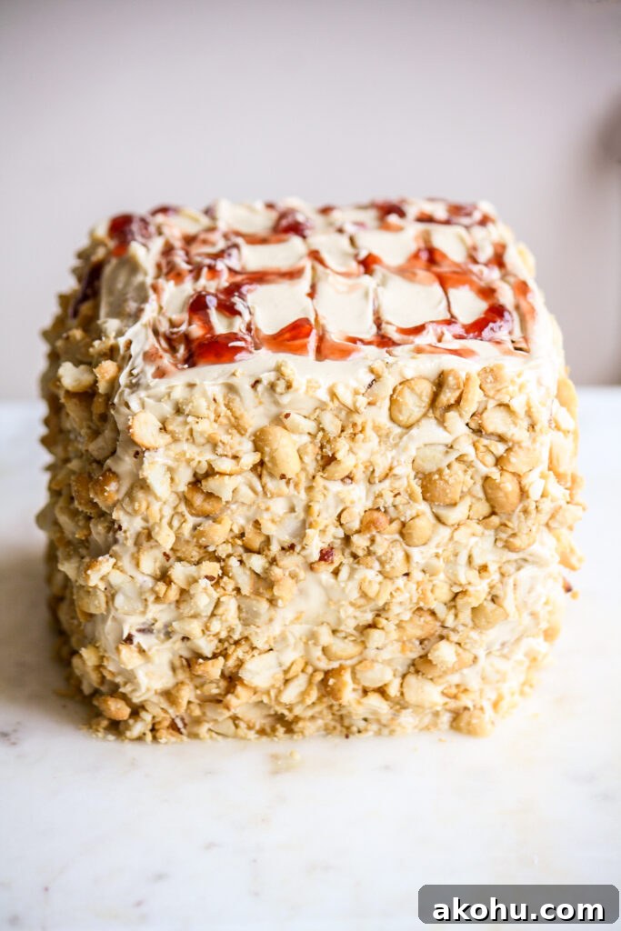 Peanut Butter and Jam Layer Cake Recipe 4 Small-batch, soft and tender butter cake layered with peanut butter frosting and strawberry jam