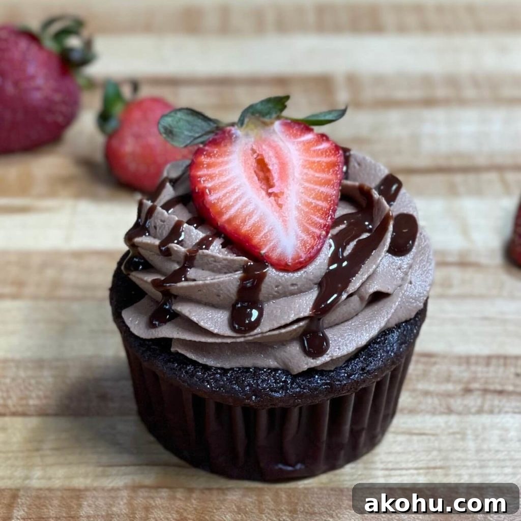 moist chocolate cupcakes chocolate covered strawberry