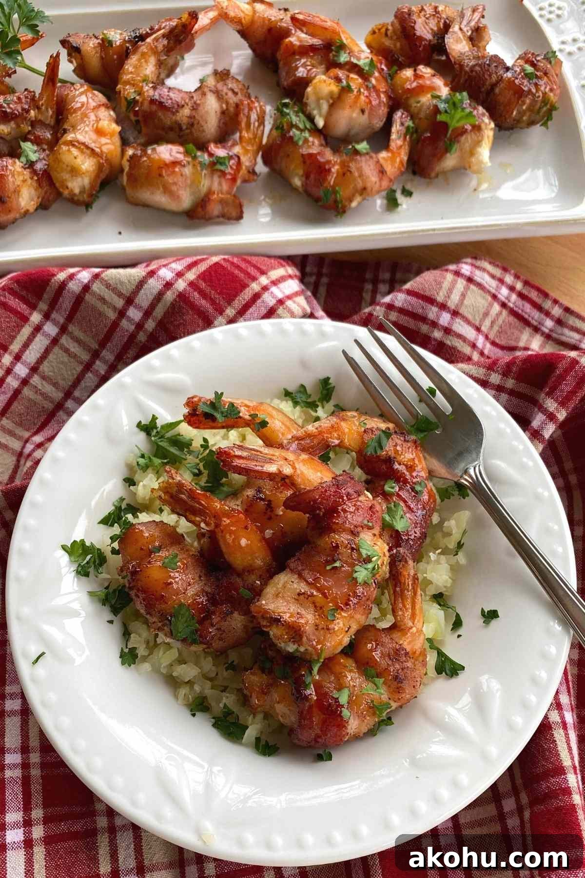 Voodoo Shrimp over cauliflower grits.