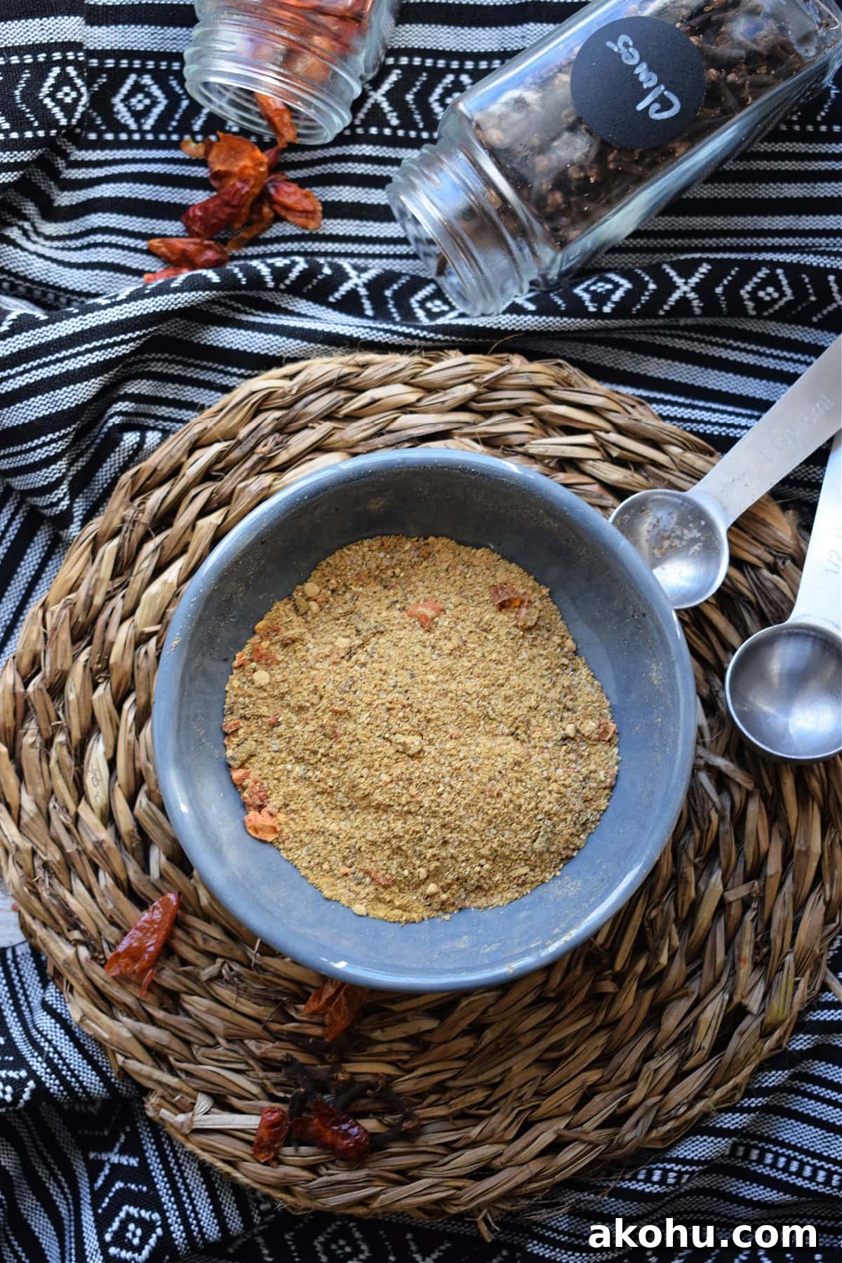Moroccan seasoning in a bowl with other spices