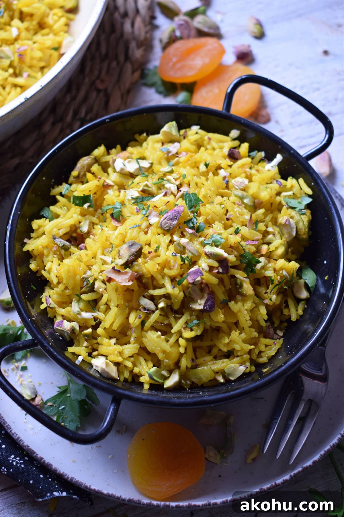 Moroccan rice in a bowl.