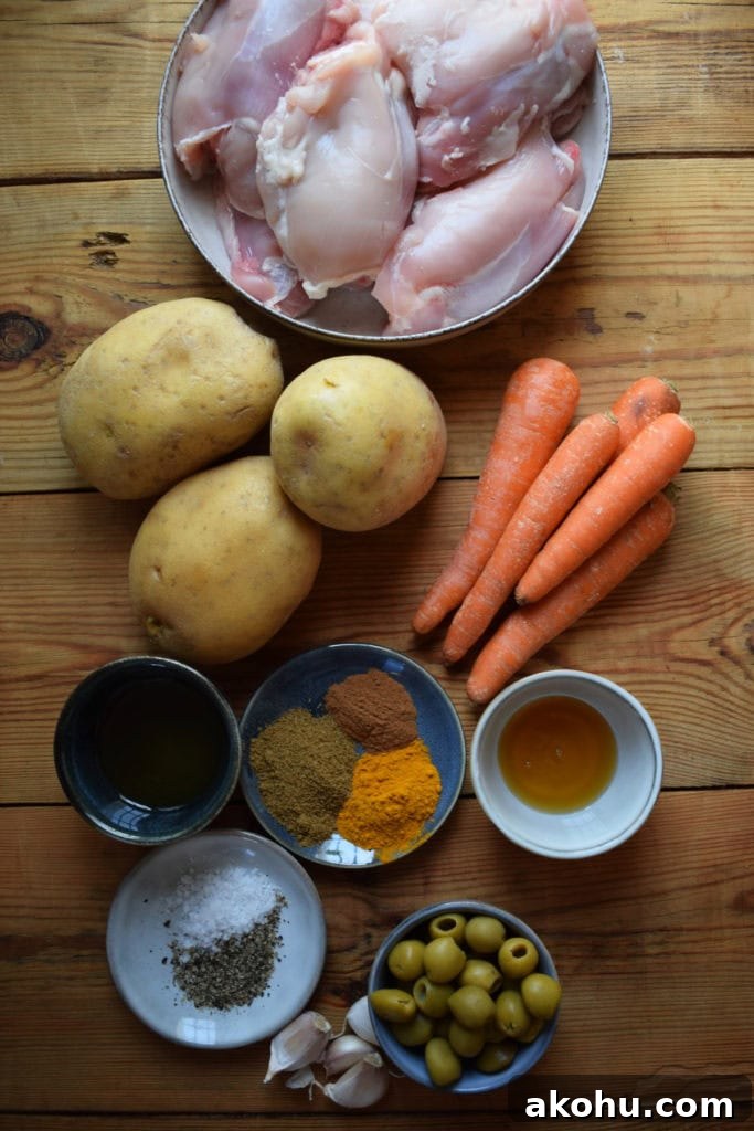 Ingredients to make Sheet Pan Moroccan Chicken Dinner.