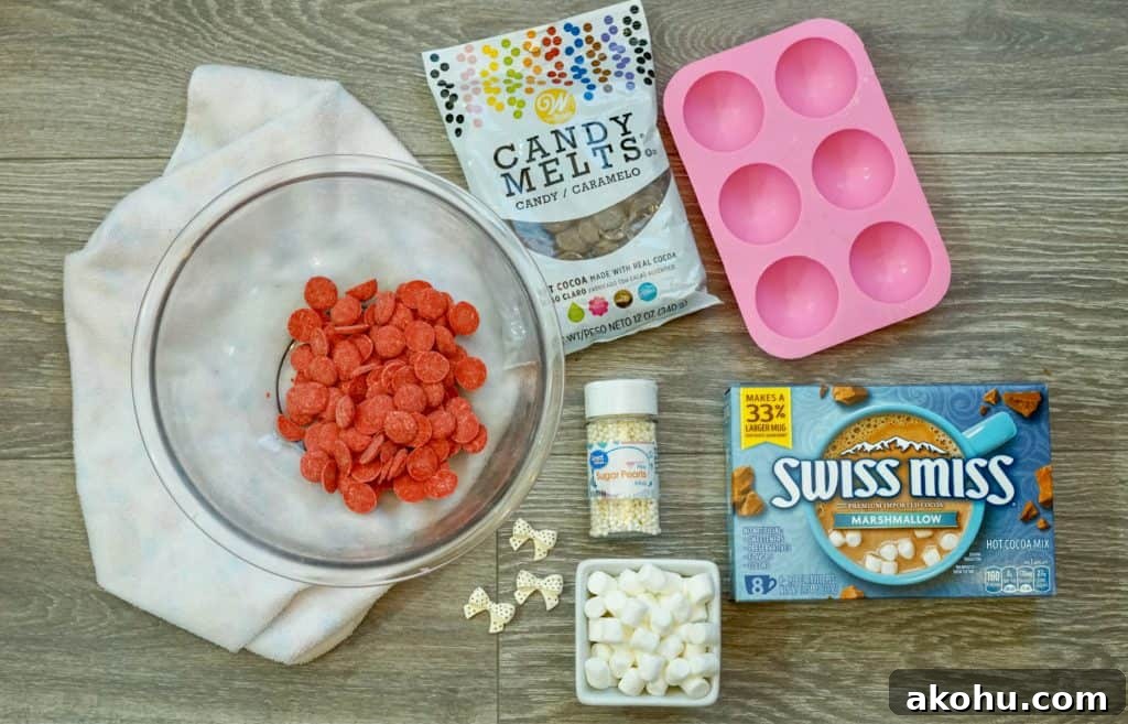 supplies needed to make hot cocoa bombs