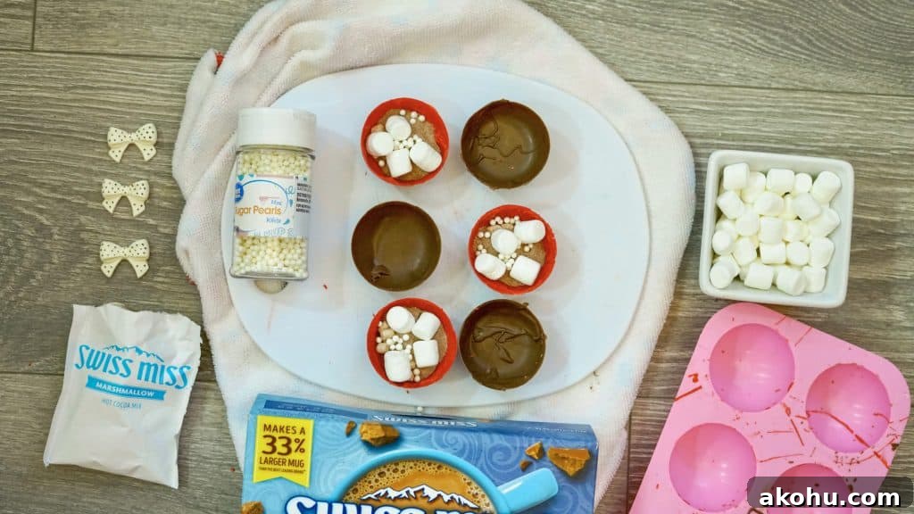 making hot chocolate bombs